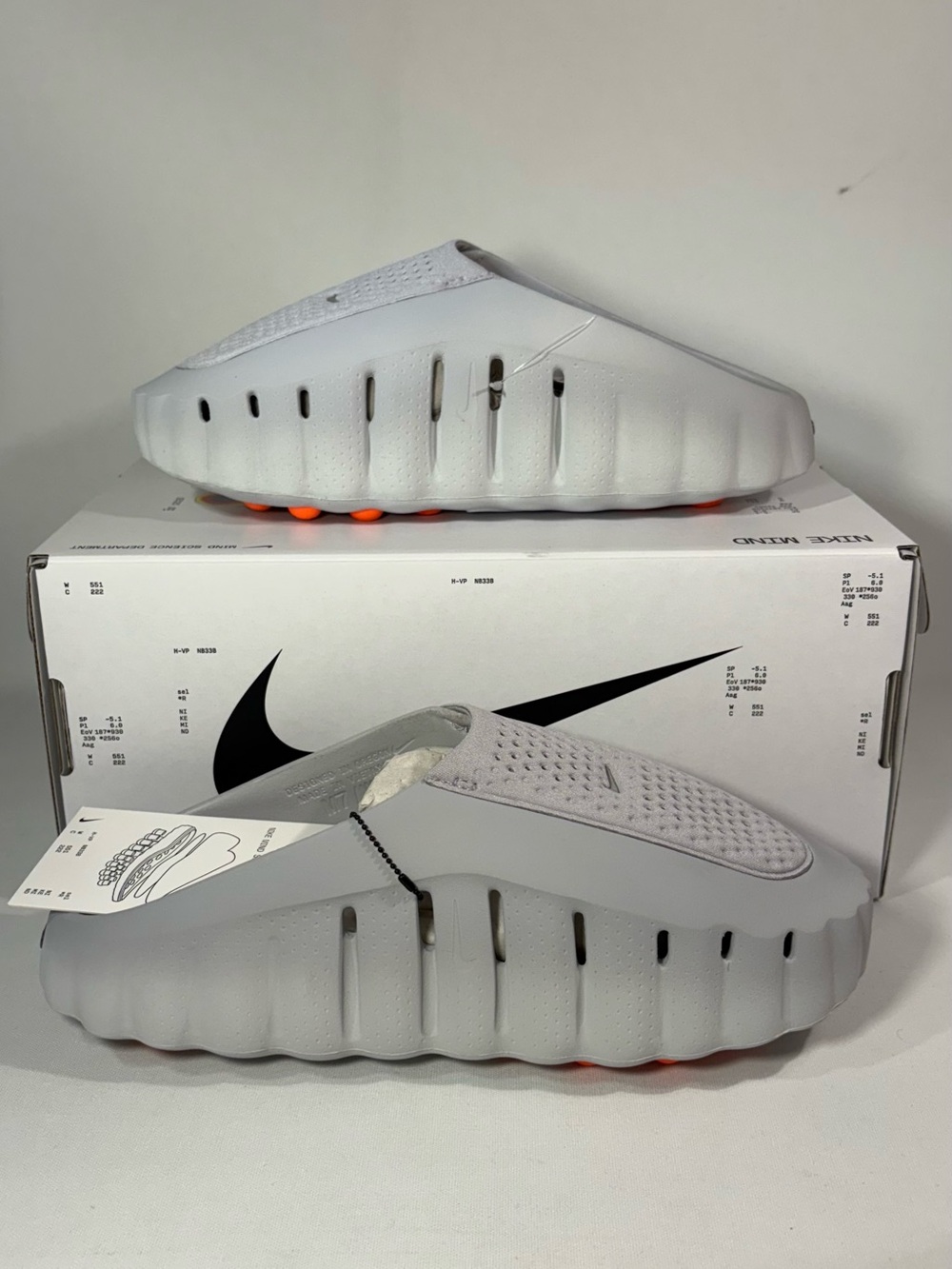 🌿 [BRAND NEW] NIKE MIND 001 SLIDE LIGHT SMOKE GREY WOMENS SHOES SIZE 8 MULES 🌿 - Picture 4 of 12